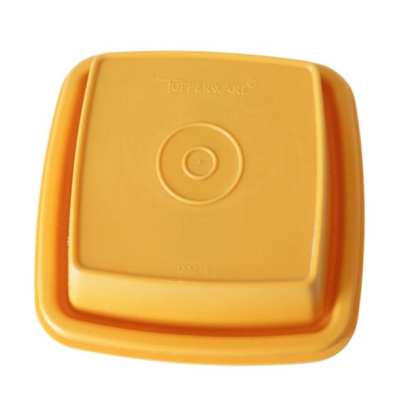 Tupperware Pick A Deli Yellow Clear Pickle Keeper Square Container 3 Piece - Picture 3 of 5